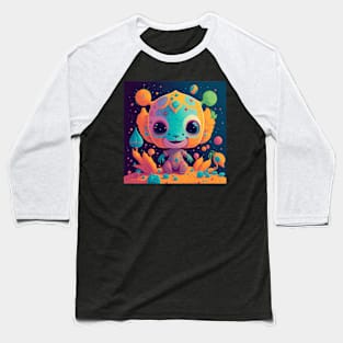 Colorful little Alien II - The little Alien Collection Baseball T-Shirt